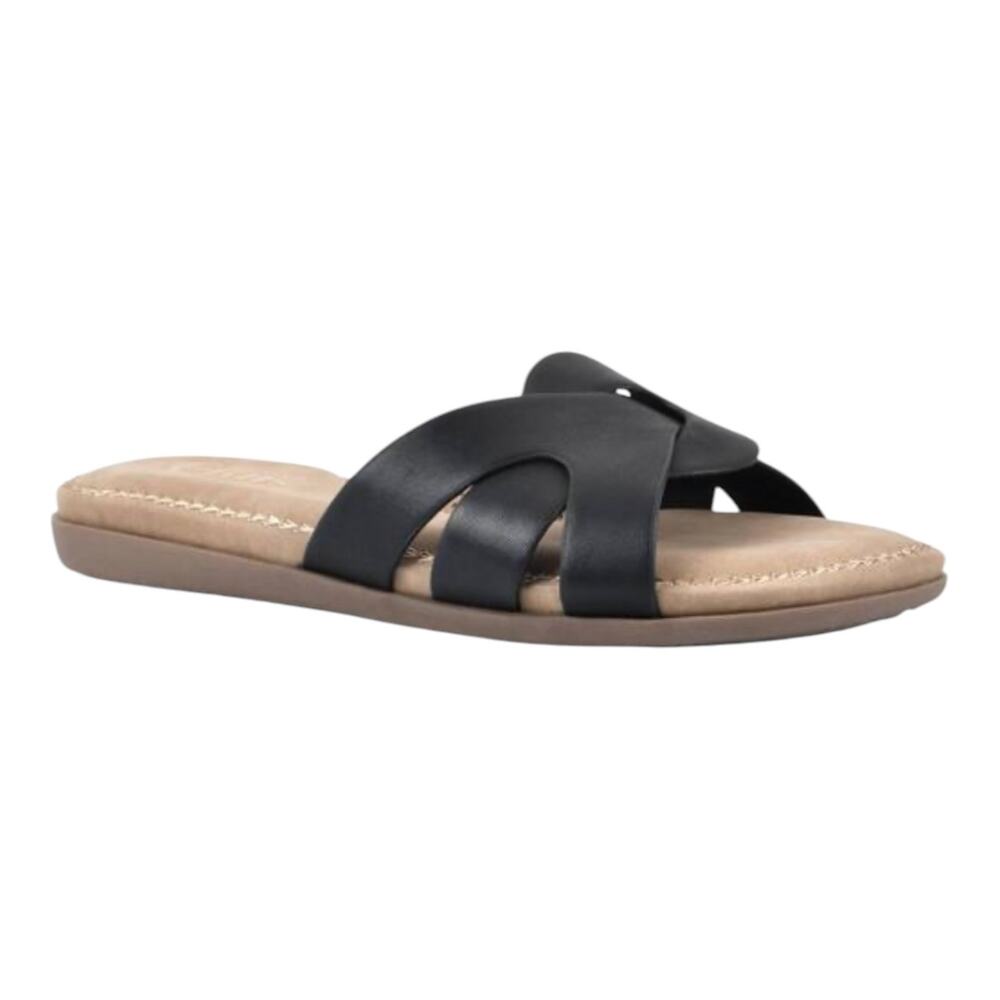 Cliffs Women's Fortunate Woven Slide Sandals Black Size 6